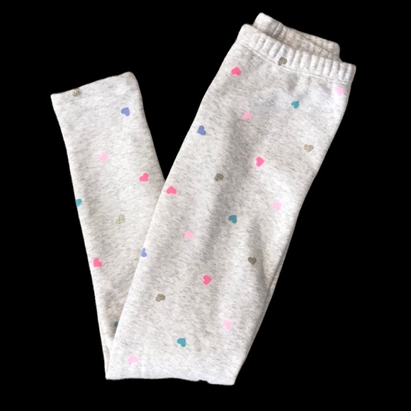 COPY - NWT! The cutest Gap kids cozy lined heart leggings 💜💗💚🧡 - Picture 1 of 3